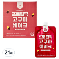 그린허브 프로틴픽 고구마 쉐이크, 21개, 45g