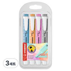 STABILO 思筆樂 Swing Cool 粉彩螢光筆 4色組, C, 3個