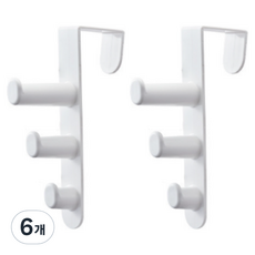 Lifelime 3層門把多用途掛鉤, 6個, 白色