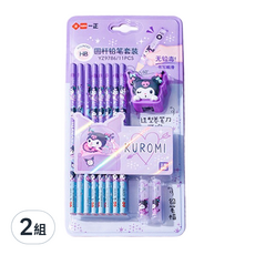 KUROMI 酷洛米 形象鉛筆文具組 YZ9786, 2組, 紫色