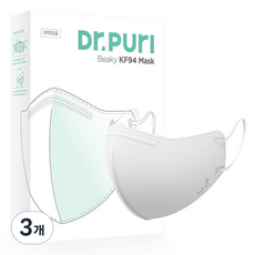 닥터퓨리 비키 황사방역마스크 대형 KF94, 10매, 3개, 하얀색