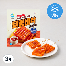 청정원 달콤바삭 쌀 떡꼬치 (냉동), 380g, 3개