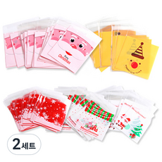 PARTYHAE 聖誕禮物自黏袋 30入 5組, 聖誕老人, 雪人, 組, 樹, 誕生, 2組