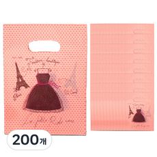 마켓감성 쥬얼리 팬시 간편 봉투, 200개, 핑크 스커트
