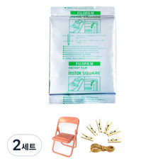 FUJIFILM 富士 instax Instax 方形拍立得底片 10入 + 相片椅 + 相片線組, 單一商品, 2套
