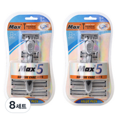 MAX 5단 일회용 면도기 + 리필 8p 세트, 8세트