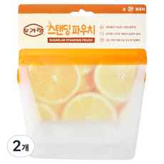 SUGARLAB 可重複使用站立式夾鏈袋, 2個, 小, 2入
