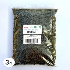 하늘e정원 프리미엄 화산석 흑색 소립 3~4mm, 3개, 1L