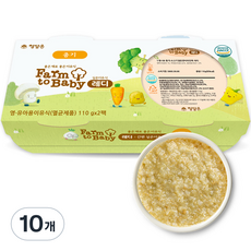 팜투베이비 레디 실온이유식 중기, 소고기검은콩비타민죽, 110g, 10개