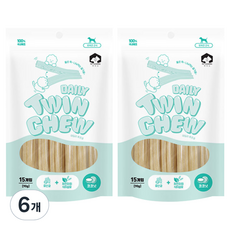 펫러닝 강아지 데일리트윈츄 덴탈껌, 코코넛, 90g, 6개