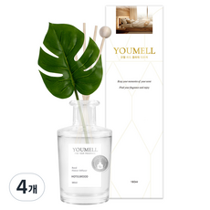 유멜 리드 플라워 디퓨저, 4개, 180ml, 호텔우드