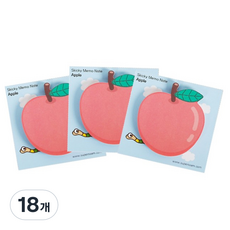 Superssam 形狀黏性便利貼, 蘋果, 18個