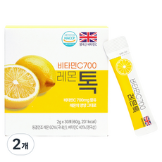 산마을 비타민C700 레몬톡 30p, 2개, 60g