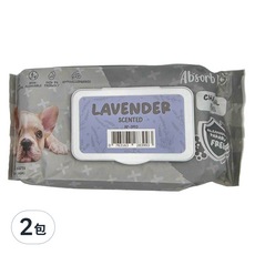 Absorb Plus 狠清爽寵物活性碳濕紙巾 薰衣草香 (15*20cm) 不含酒精, 1包, 2包