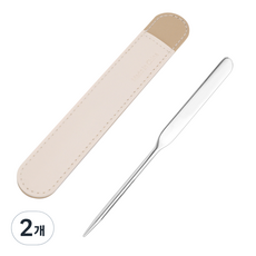 comet 不鏽鋼彩妝刮棒, 2個, 銀色