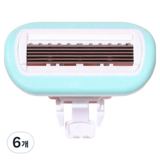 SokSokChaeum 女性用腋下除毛刀補充蕊 藍色 11 x 7.8 cm, 1入, 6個