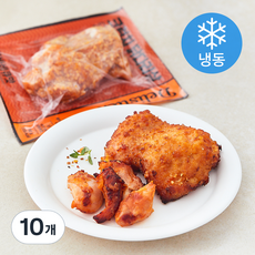 딜리스틱 크런치 닭다리살 매콤바비큐맛 (냉동), 90g, 10개