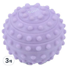 골드팡 마카롱 실리콘 발바닥 지압 마사지볼, 마카롱 퍼플, 3개