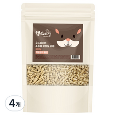 햄스타일 소동물 우드파이버 작은입자 펠렛 화장실모래, 4개, 500g