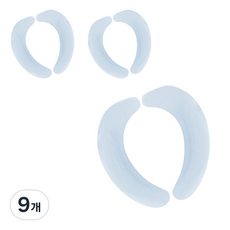 블럭마트 욕실 심플 변기시트, 블루, 9개