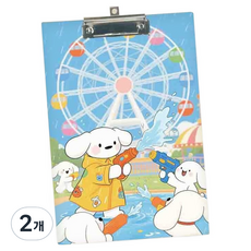 Moneypool 插畫人物學生A4板夾, 2個, 水槍