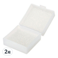 MUJI 無印良品 攜帶式海綿香皂盤 附2個海綿, 白色, 2組