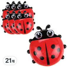 Block Mart瓢蟲牙刷架, 紅色, 21個