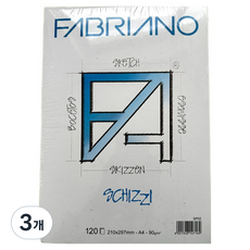 파브리아노 스케치 패드 SP02A SKETCHING TOP SIDE 90g m2 210 x 297 mm, A4, 120매, 3개