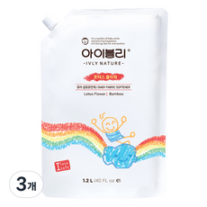 Eyevery Nature Bamboo Ingredients 衣物柔順劑 蓮花香氛 原創產品, 1.2L, 3個