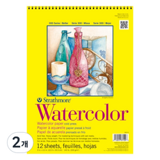 스트라스모아 S3 수채화 전문가용 스케치북 스프링 GI360009, 23 x 30 cm, 12매, 2개