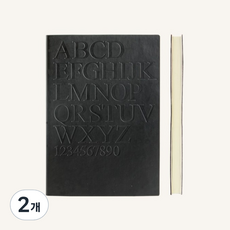 시그니처 구텐베르크 노트북, 타임스 뉴 로만(블랙) A5, 2개