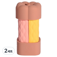 마켓에이 실리콘 4in1 여행용 공병 세트, 2세트, 브라운