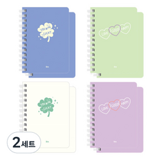 ibis PP 彩色手冊 綠色 4款 x 2入組, 綠色, 薄荷綠, 藍色, 紫色, 2套