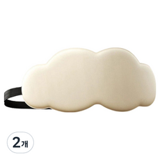 Queen Marbella 絲綢冰絲遮光睡眠眼罩 奶油色 One size, 2個, 1入