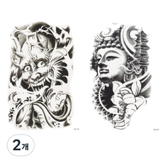 黃群通商特大型紋身貼紙 HB-092 HB-093, 混色, 2個