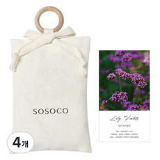Sosoco 室內織物香氛袋 百合紫羅蘭, 30g, 4個