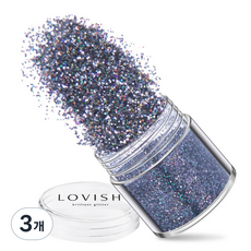 러비쉬 프리미엄 네일 글리터 10g, LVS-020 샤이니, 3개