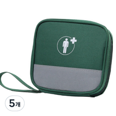 리빙포켓 대용량 구급약 파우치 그린 S, 5개