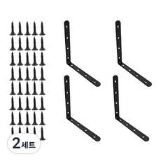 OON 스테인리스 미들 라운드 꺽쇠 F타입 4p + 피스못 40p 세트, 2세트