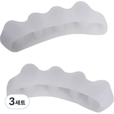 buyme 발가락 실리콘 밴드 좌우 세트 화이트, 3세트