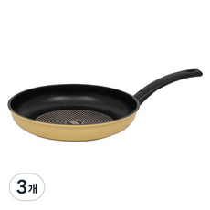 인터쿡 인덕션 다이아몬드 후라이팬, 연노란색, 단품, 3개
