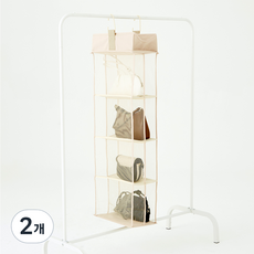 comet 8格掛式包包收納架, 2個, 米色