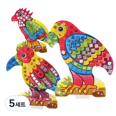 홀로그램 모자이크 새 3종 세트, 5세트, 혼합색상