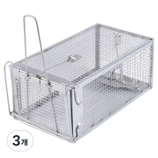 圓形堅固超強力捕鼠器 銀色 140 x 270 x 120 mm, 3個, 1入