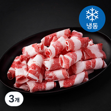 레커컷 미국산 대패 우삼겹 (냉동), 3개, 800g