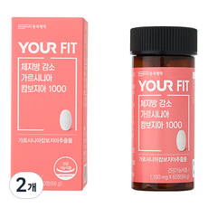동국제약 유어핏 체지방 감소 가르시니아 캄보지아 1000 66g, 2개, 60정