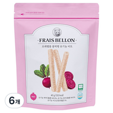 프레벨롱 롱떡뻥, 40g, 6개, 유기농 비트