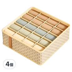 小麥購物 內衣襪分隔收納盒 20格 140g, C503, 4個