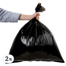 DAMDA PLASTIC 垃圾用塑膠袋 黑色 50入, 80L, 2個
