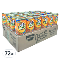 러비더비 강아지 대용량 간식 캔, 혼합맛(치킨/소고기), 375g, 72개